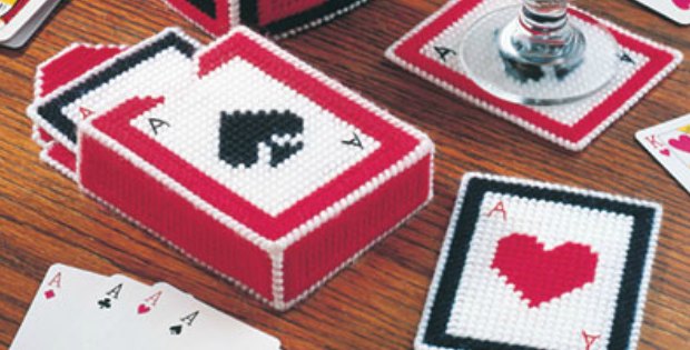 Playing Cards Coasters Set Of Patterns