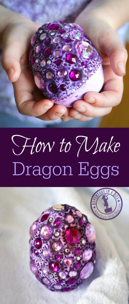 Make your own treasure! Jeweled dragon eggs, even the kids can make them.