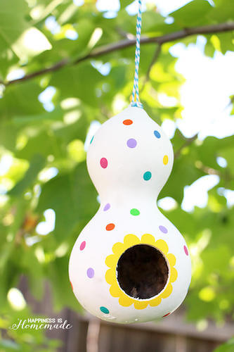 DIY Gourd Birdhouse by Happiness Is Homemade