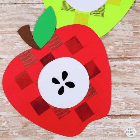 Paper Apple Weaving Craft by Arty Crafty Kids