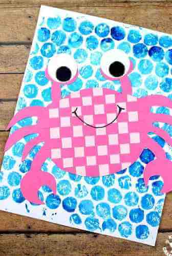 Paper Weaving Crab Craft by Kids Craft Room