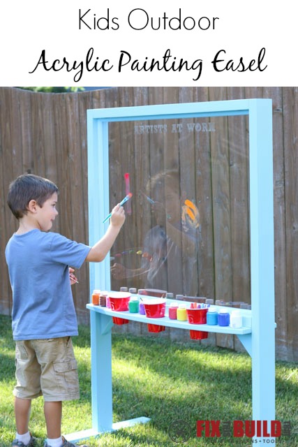 Kids outdoor acrylic painting easel - Crafting News
