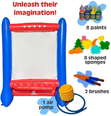 SHANI Heavy-Duty Vinyl Inflatable Indoor and Outdoor Easel for Kids