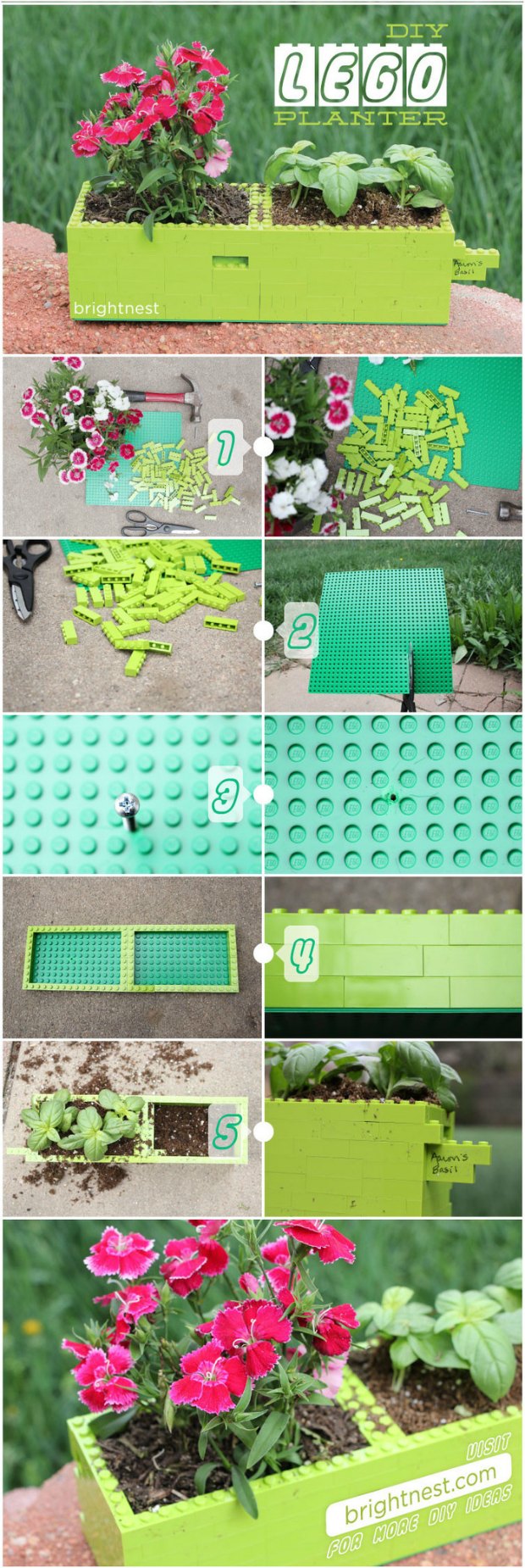 DIY Lego Flower Pot by Anti