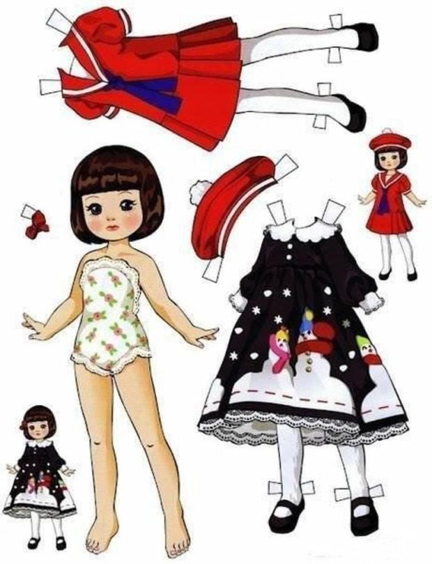 doll paper dress