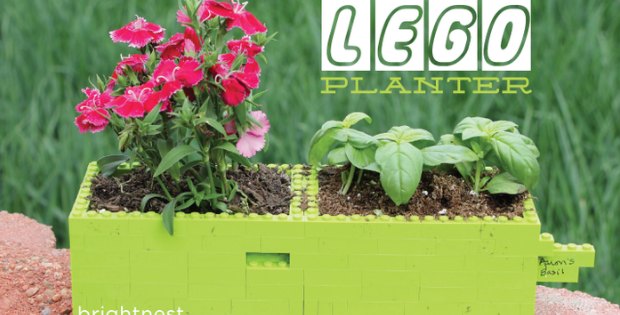 Make fun custom size and shape planters out of lego blocks.