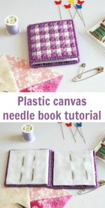 Free easy beginner plastic canvas pattern and tutorial for a needle book