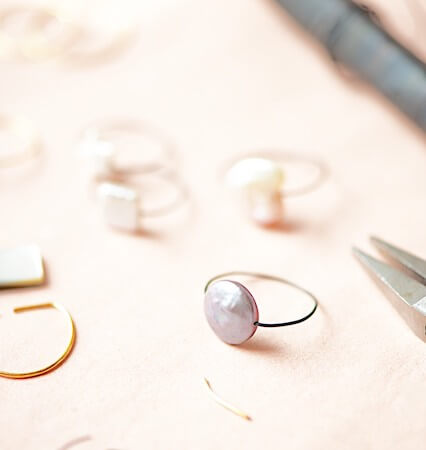 Wire Rings With Beads by Lebenslustiger