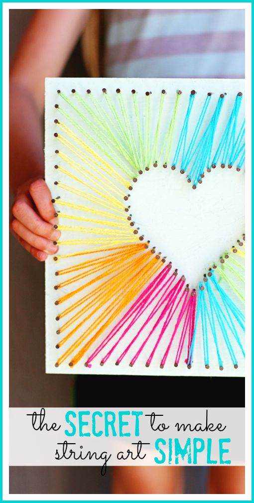 heart string art fun free tutorial at crafting news crafting news