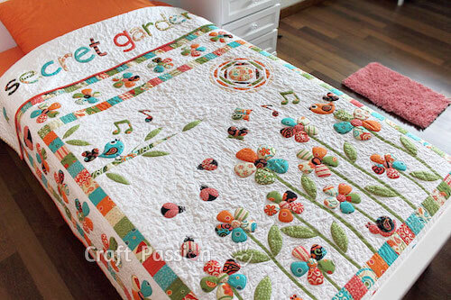 Secret Garden Flower Quilt Pattern by Craft Passion