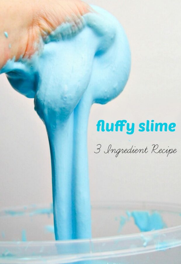 Fluffy Slime 3 Ingredient Recipe Kids Crafts