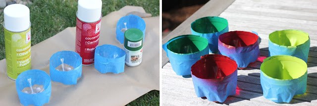 Plastic bottle apple containers