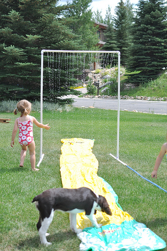 Make A Kids Sprinkler For Some Summer Yard Fun 