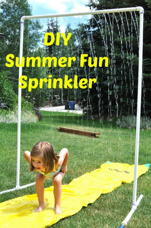 Make A Kids Sprinkler For Some Summer Yard Fun