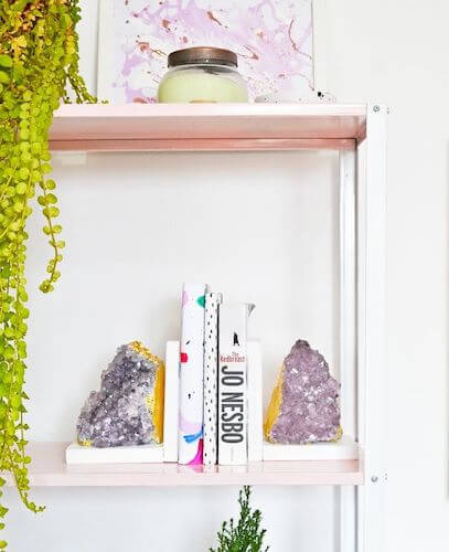 DIY Amethyst Bookends by Curbly