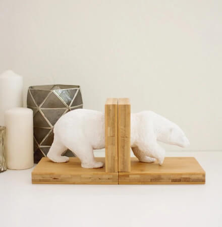 DIY Faux Ceramic Animal Bookends by Lovely Indeed