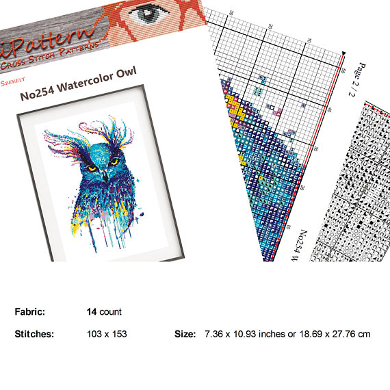 Owl Cross Stitch Pattern