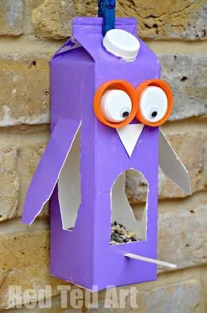 Owl Bird Feeder by Red Ted Art