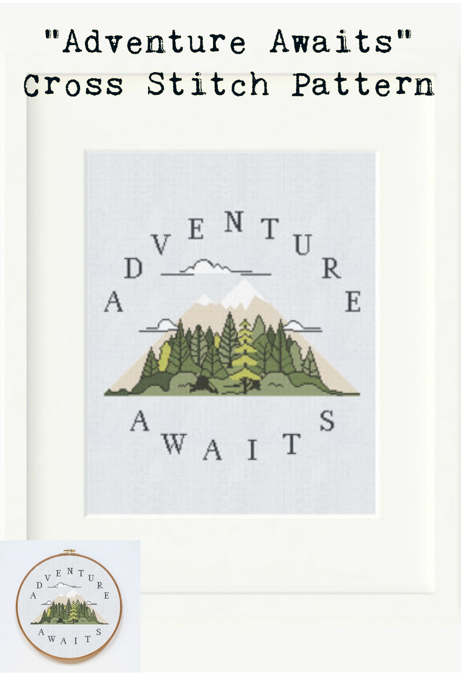 Adventure Cross Stitch Pattern - Perfect For Cross Stitch Beginners 