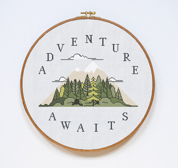 Adventure Cross Stitch Pattern - Perfect For Cross Stitch Beginners 