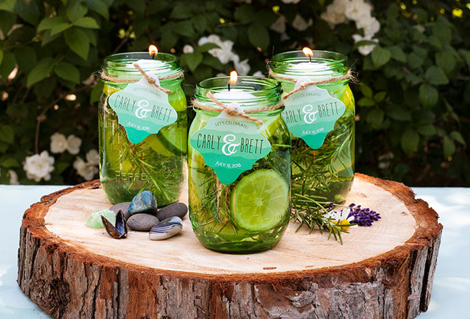 Mason Jar Citronella Candles DIY