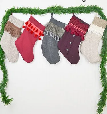 DIY Sweater Stocking by Heather Handmade