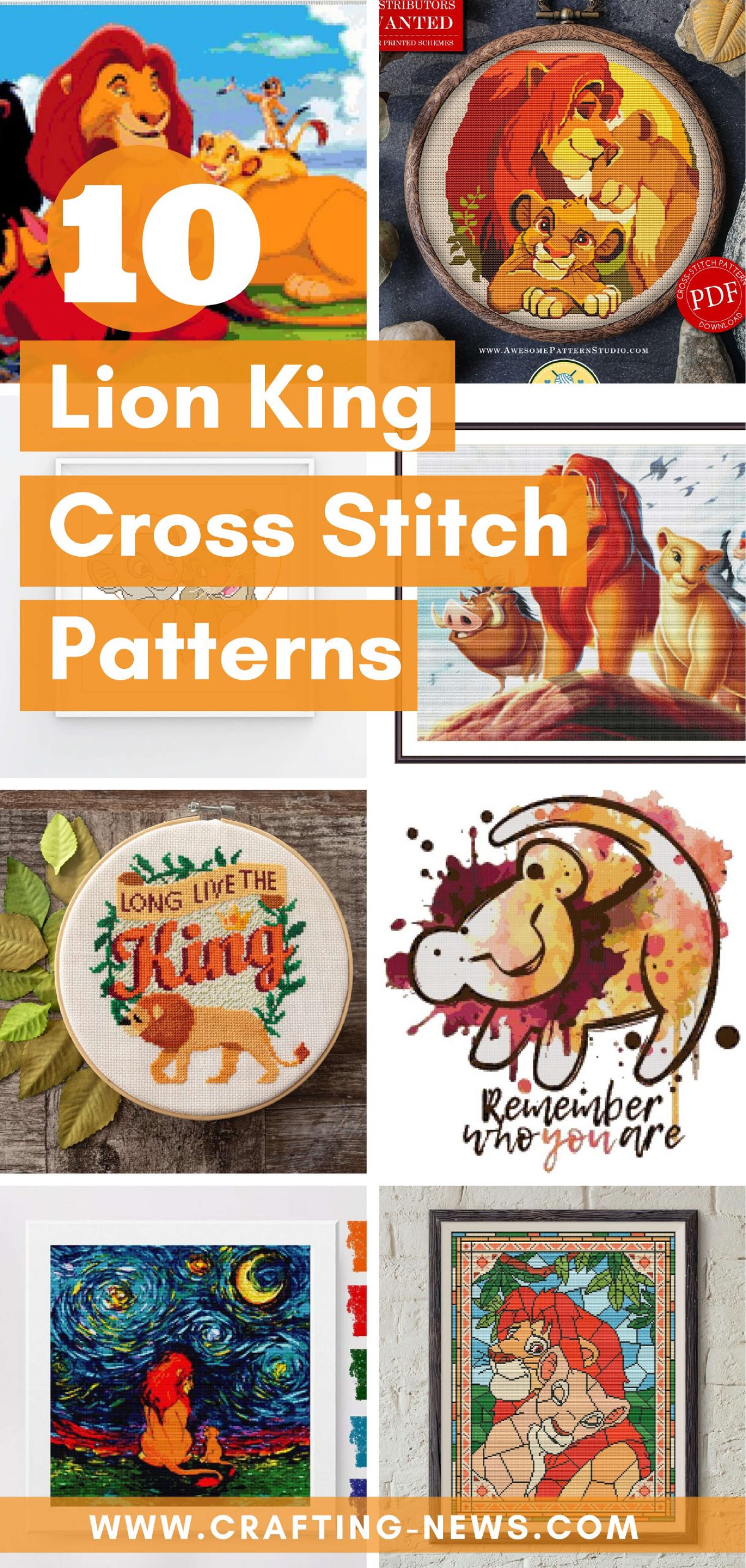 10 Lion King Cross Stitch Patterns - Crafting News