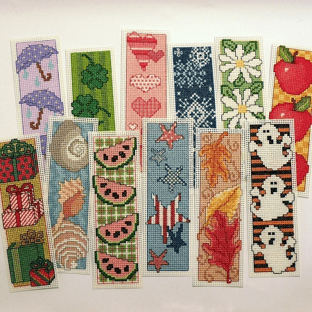 A Year Of Bookmarks Cross Stitch Pattern by Stitch Notions
