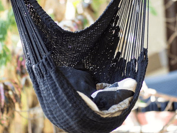 Black Macrame Cotton Swing Chair From Nica Original