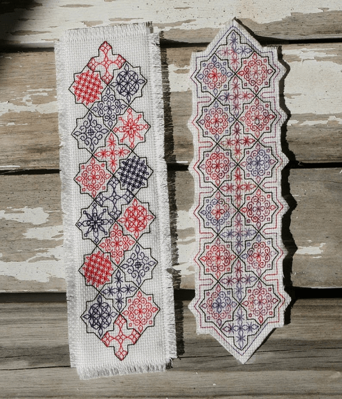 Blackwork Mosaic Bookmark Cross Stitch Pattern by Storms Stitches