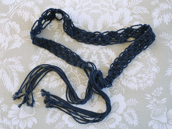 Easy Macrame Belt Pattern by My French Twist