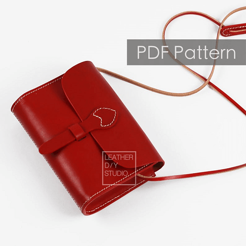 Leather Saddle Bag Pattern by Leather DIY Studio