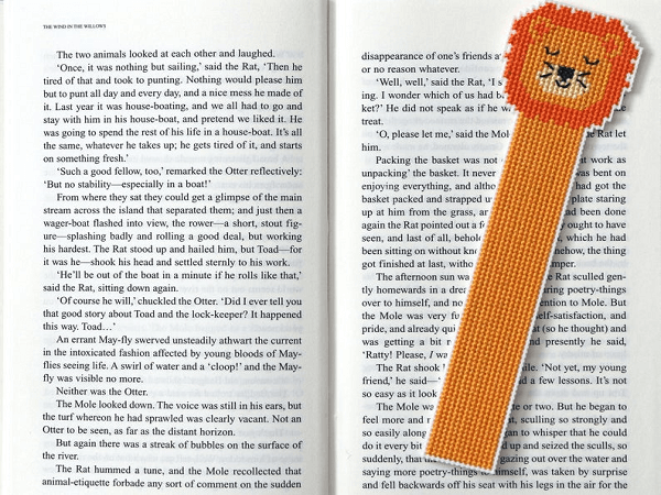 Lion Bookmark Cross Stitch Pattern by Stomp Creations