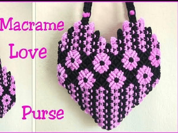 Macrame Love Purse Pattern by Macrame Creation
