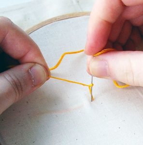 French Knot step by step