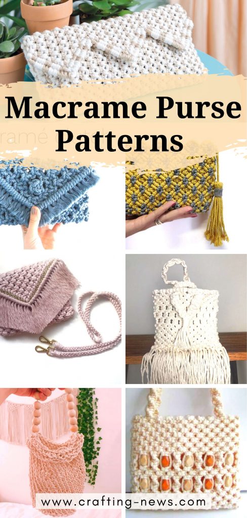 Macrame Purse Pattern Small Evening Handbag for Women PDF Macrame Pattern Instant Download