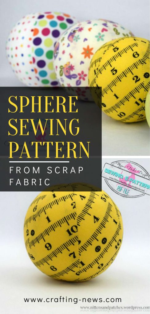 Sphere Sewing Pattern from Scrap Fabric