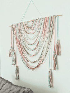 Colorful Macrame Wall Hanging Pattern by Made By Carli