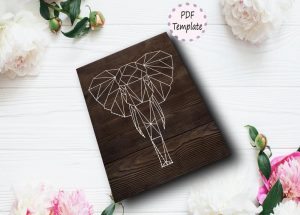 easy DIY animal Geometric String Art Template