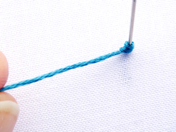 embroidery french knot tutorial