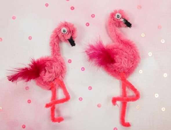 Pipe Cleaner Flamingo Craft by Artsy Craftsy Mom
