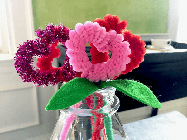 Pipe Cleaner Heart Flowers by Art Appeel