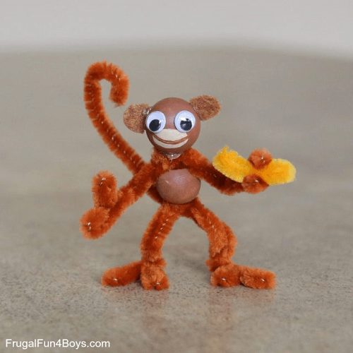 Pipe Cleaner Monkeys by Frugal Fun For Boys and Girls