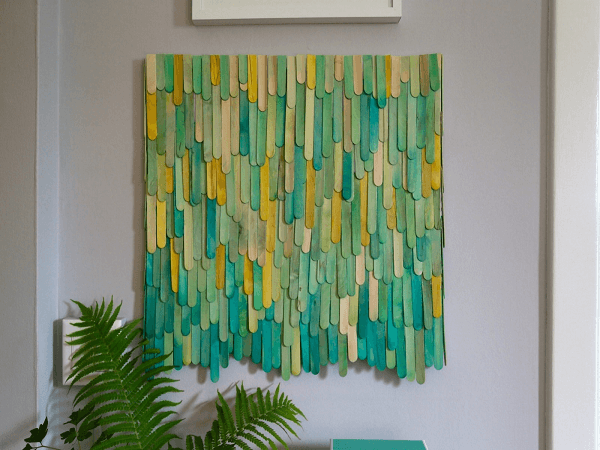 Popsicle Stick Wall Art by Aunt Peaches