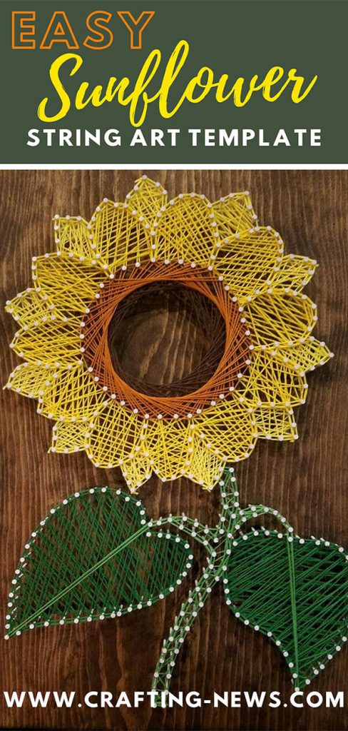 Easy Sunflower String Art Template by StringingAlongWithMe