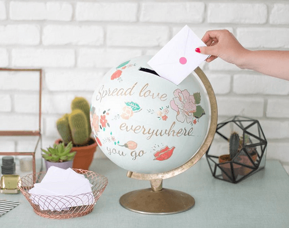 DIY Globe Piggy Bank by Un Beau Jour