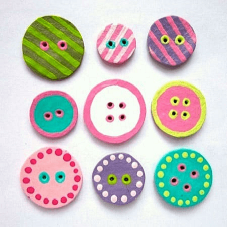 Egg Carton Buttons by Pretty Little Things