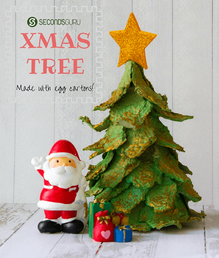 Egg Carton Christmas Tree by Seconds Guru