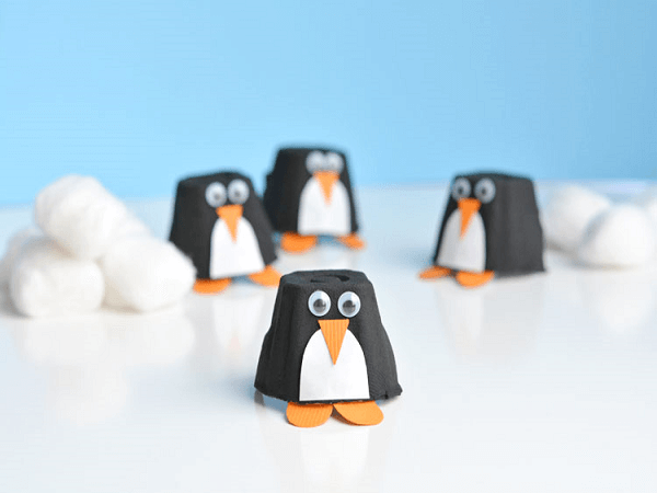 Egg Carton Penguins