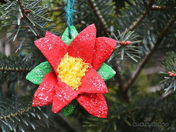 Egg Carton Poinsettia by Cucicucicoo